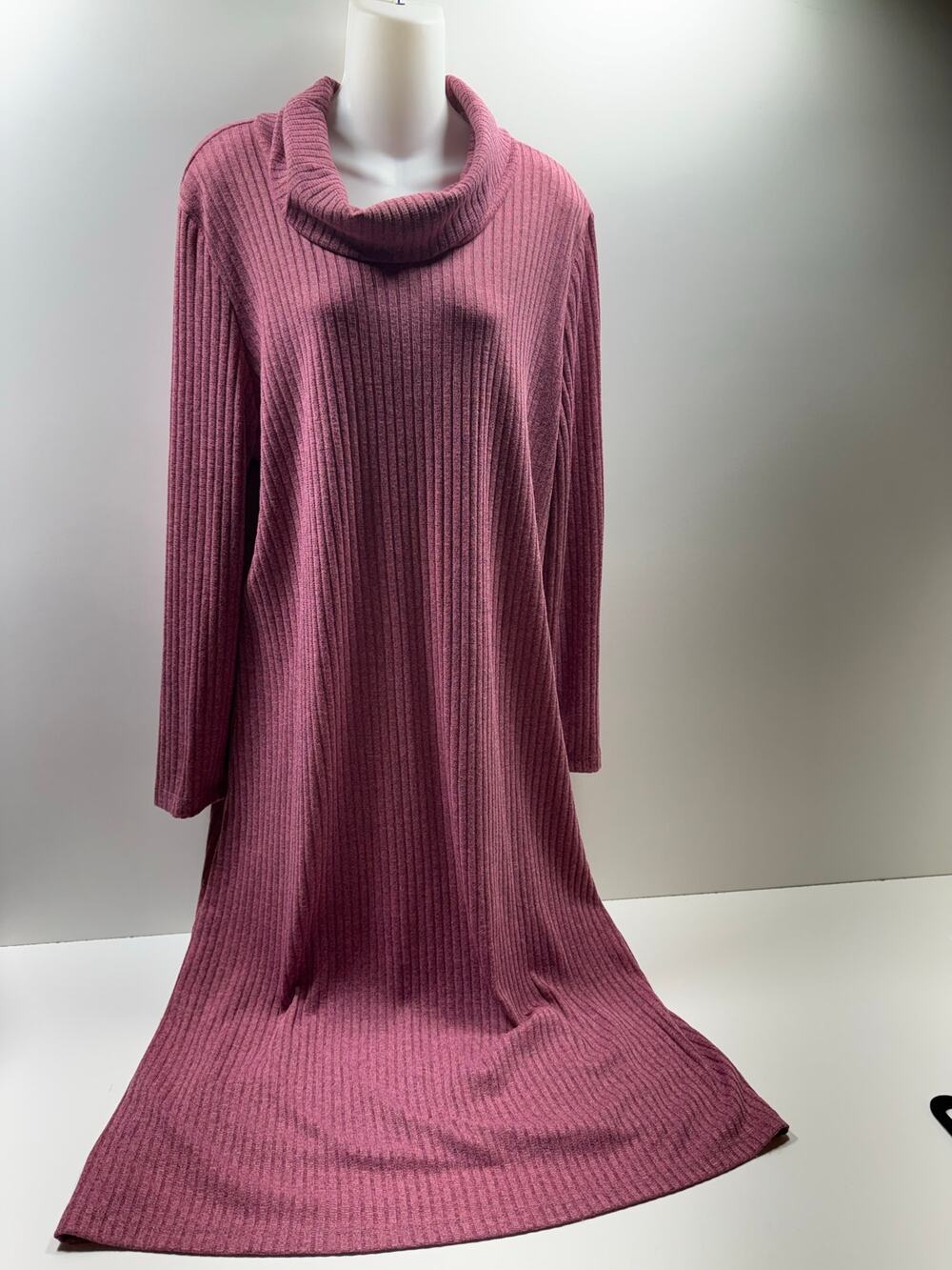 Serengeti Women’s Y2K 90’s Edgy Sweater Dress Sz XL Cowl Neck Long Sleeve Midi